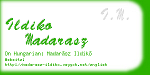 ildiko madarasz business card